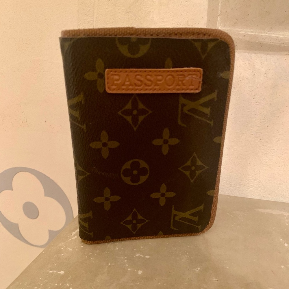 Upcycled Monogram Passport Holder